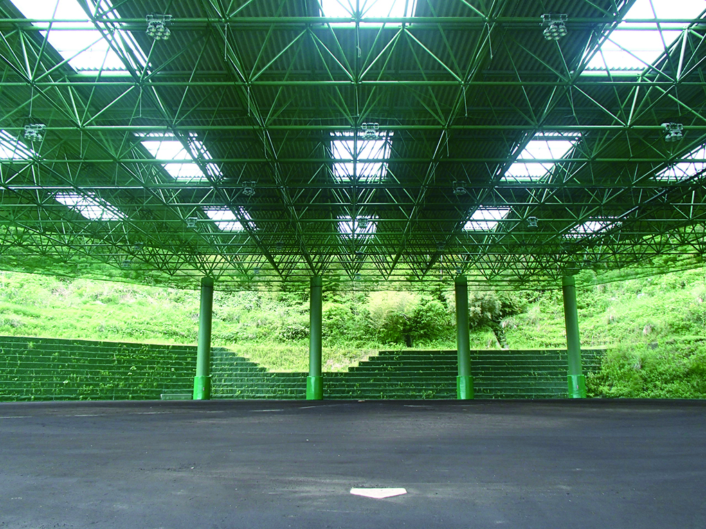 天福公園屋内多目的球技場新築主体工事 H27.3